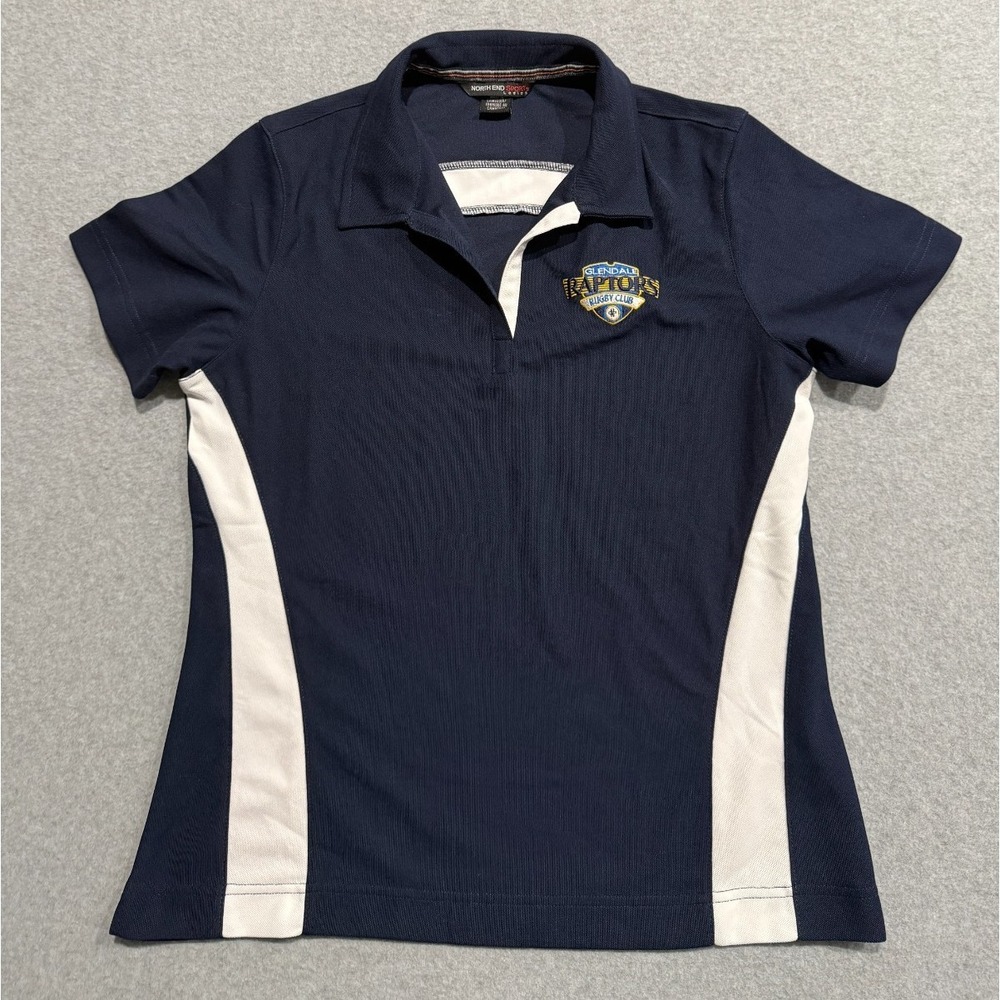 Glendale Raptors North End Sports Womens Rugby Polo Shirt Size Medium Navy Blue